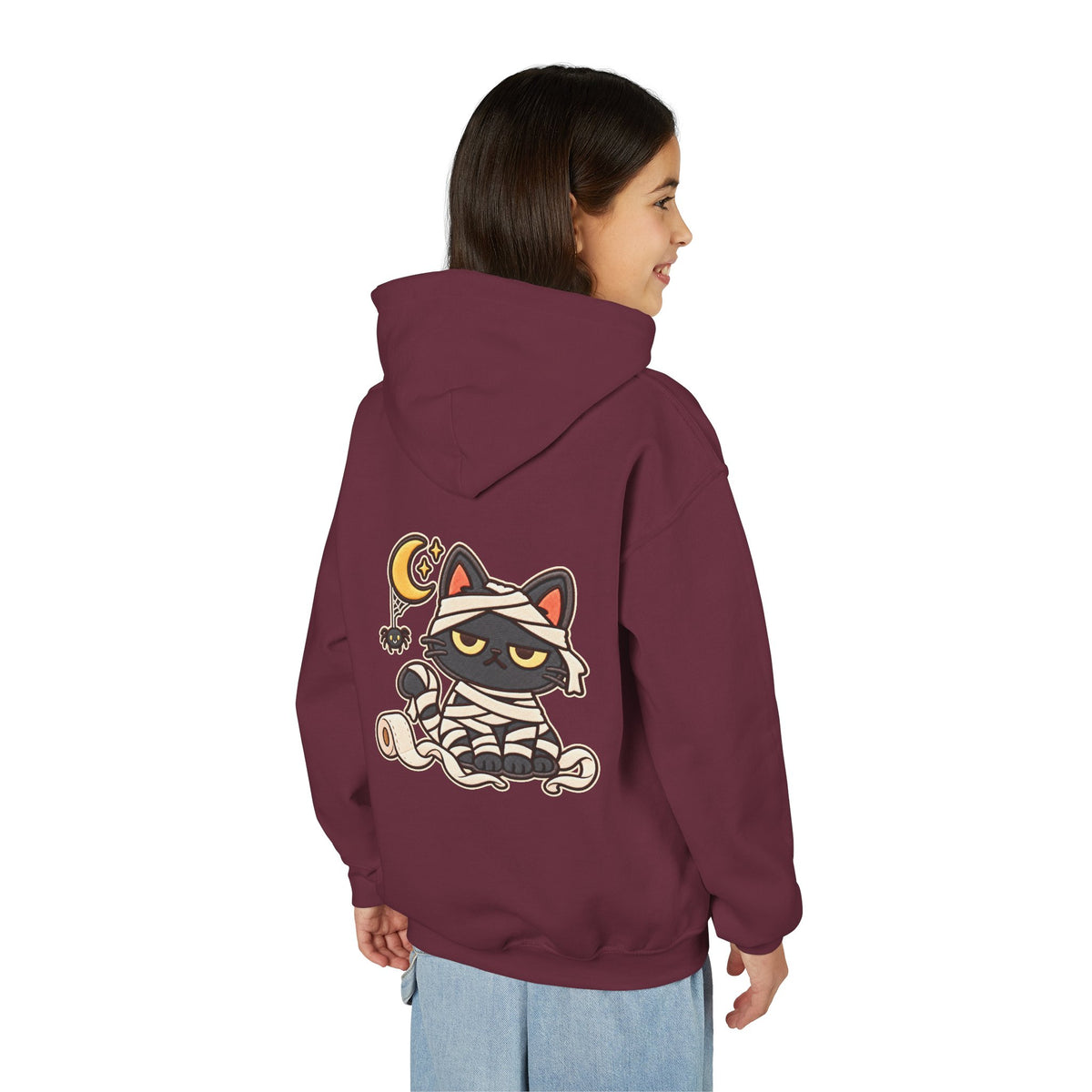 Unimpressed Halloween Cat - Mummy Hoodie