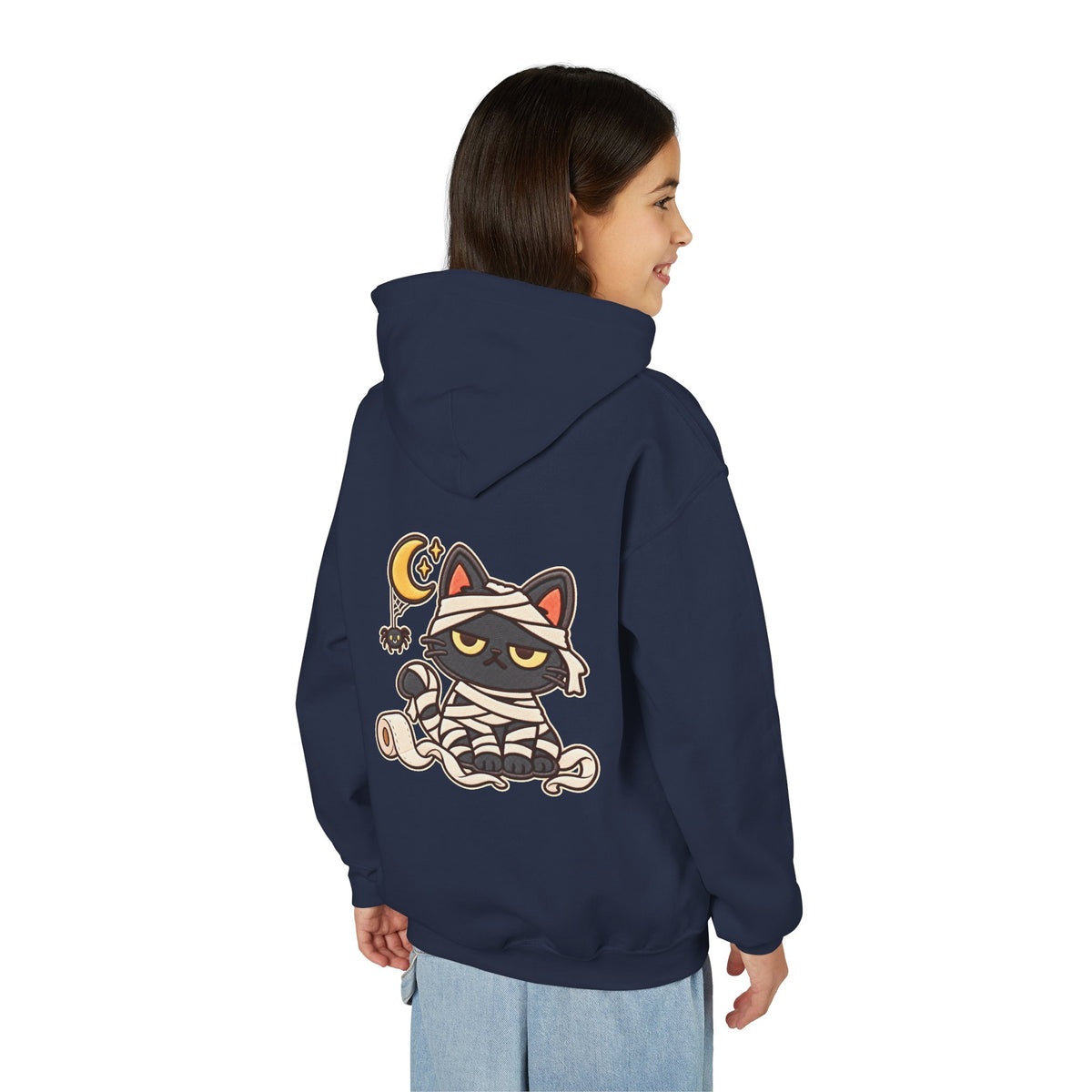 Unimpressed Halloween Cat - Mummy Hoodie
