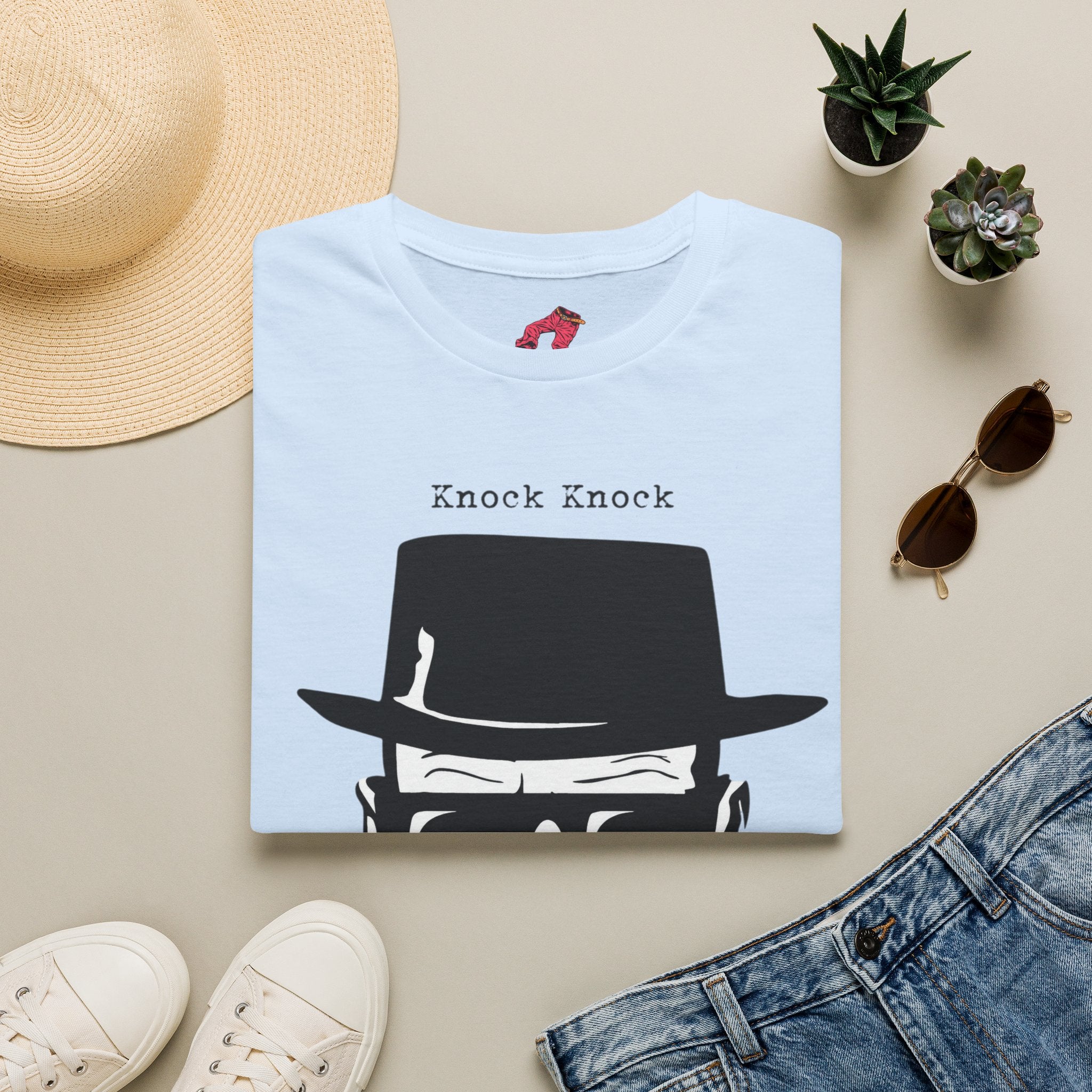 Knock Knock — Funny Crime Drama Parody T-Shirt