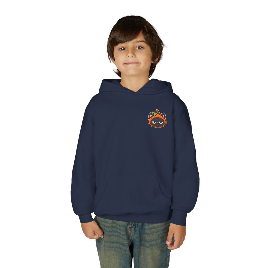 Unimpressed Halloween Cat - Pumpkin Hoodie