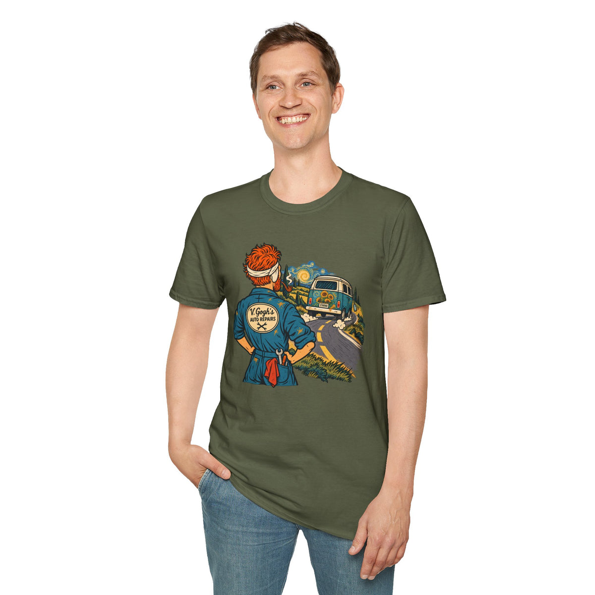 Original Van Gogh or Van Go – Funny Art Mechanic Graphic T-Shirt