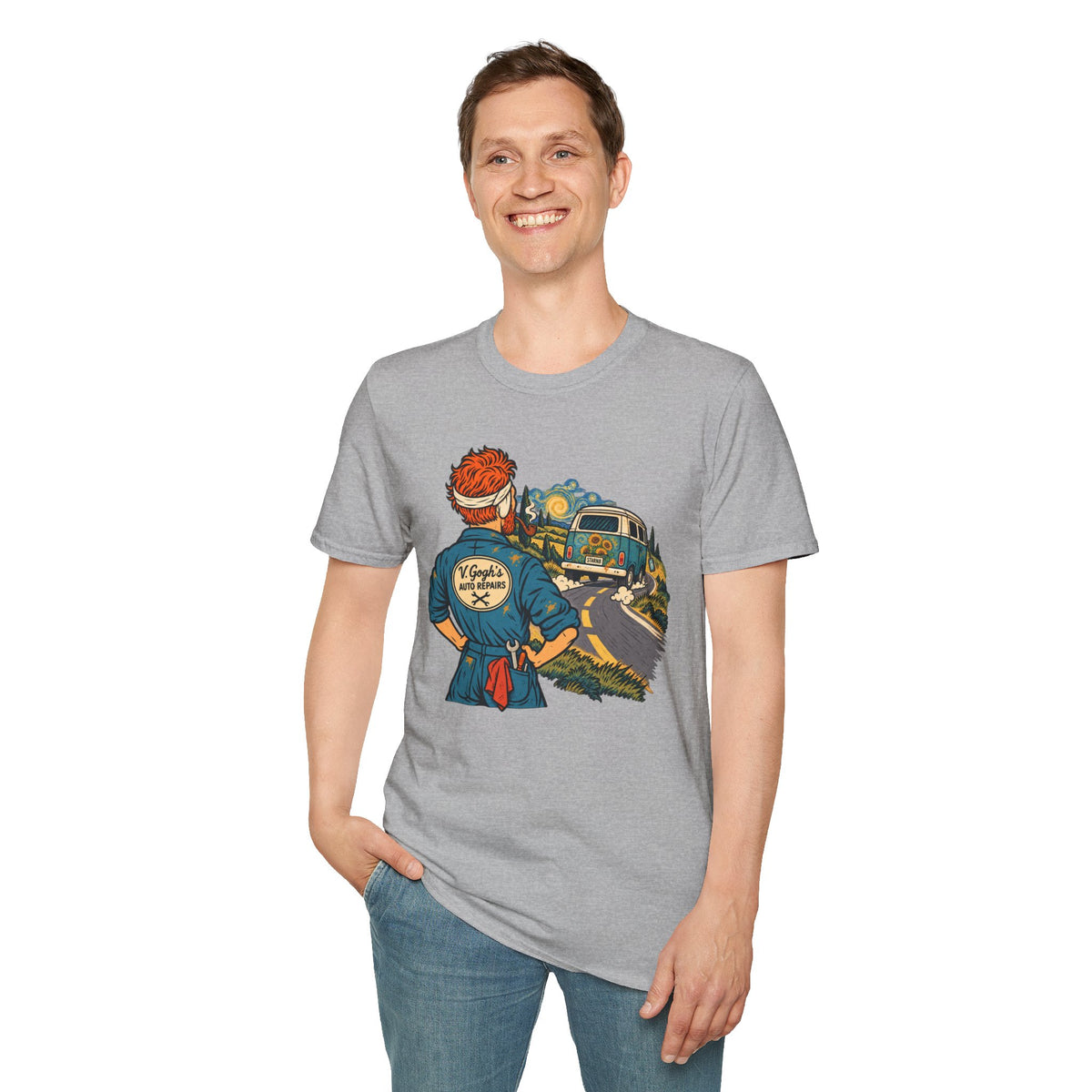 Original Van Gogh or Van Go – Funny Art Mechanic Graphic T-Shirt