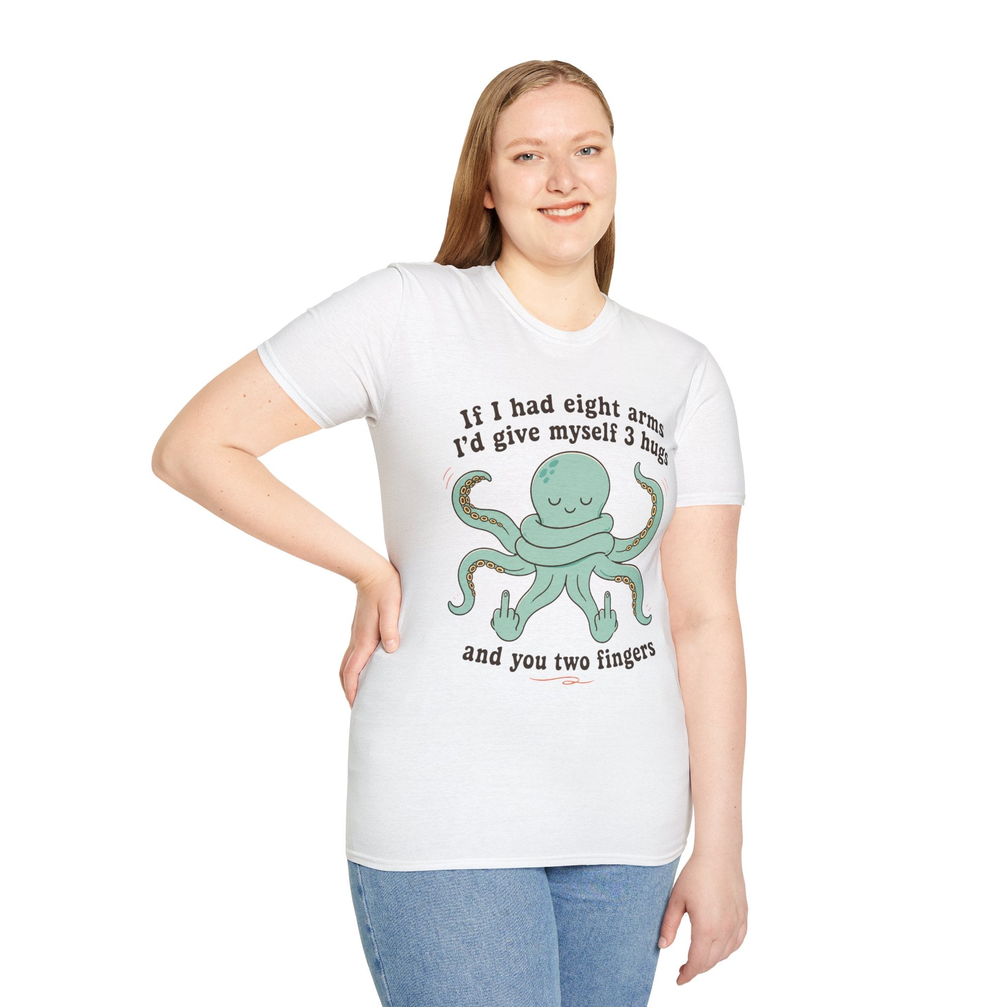 3 Hugs 2 Fingers - Sassy Octopus T-Shirt