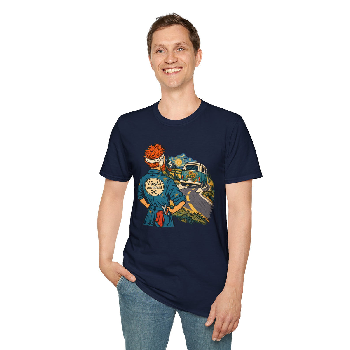 Original Van Gogh or Van Go – Funny Art Mechanic Graphic T-Shirt