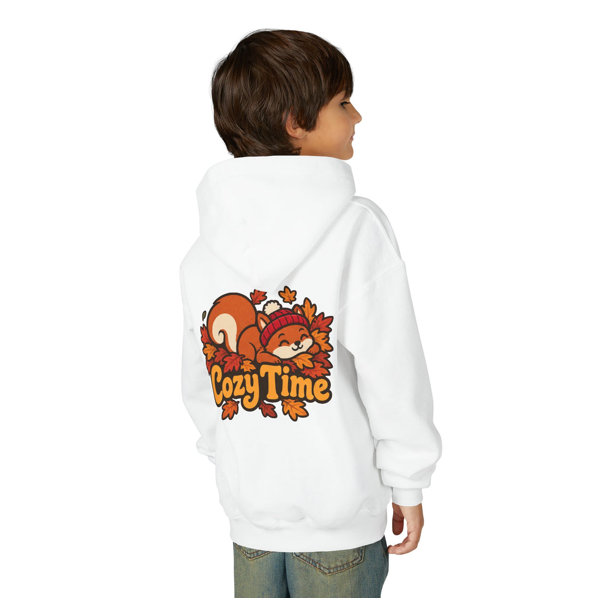 Cozy Time – Cute Squirrel Autumn Kids T-Shirt