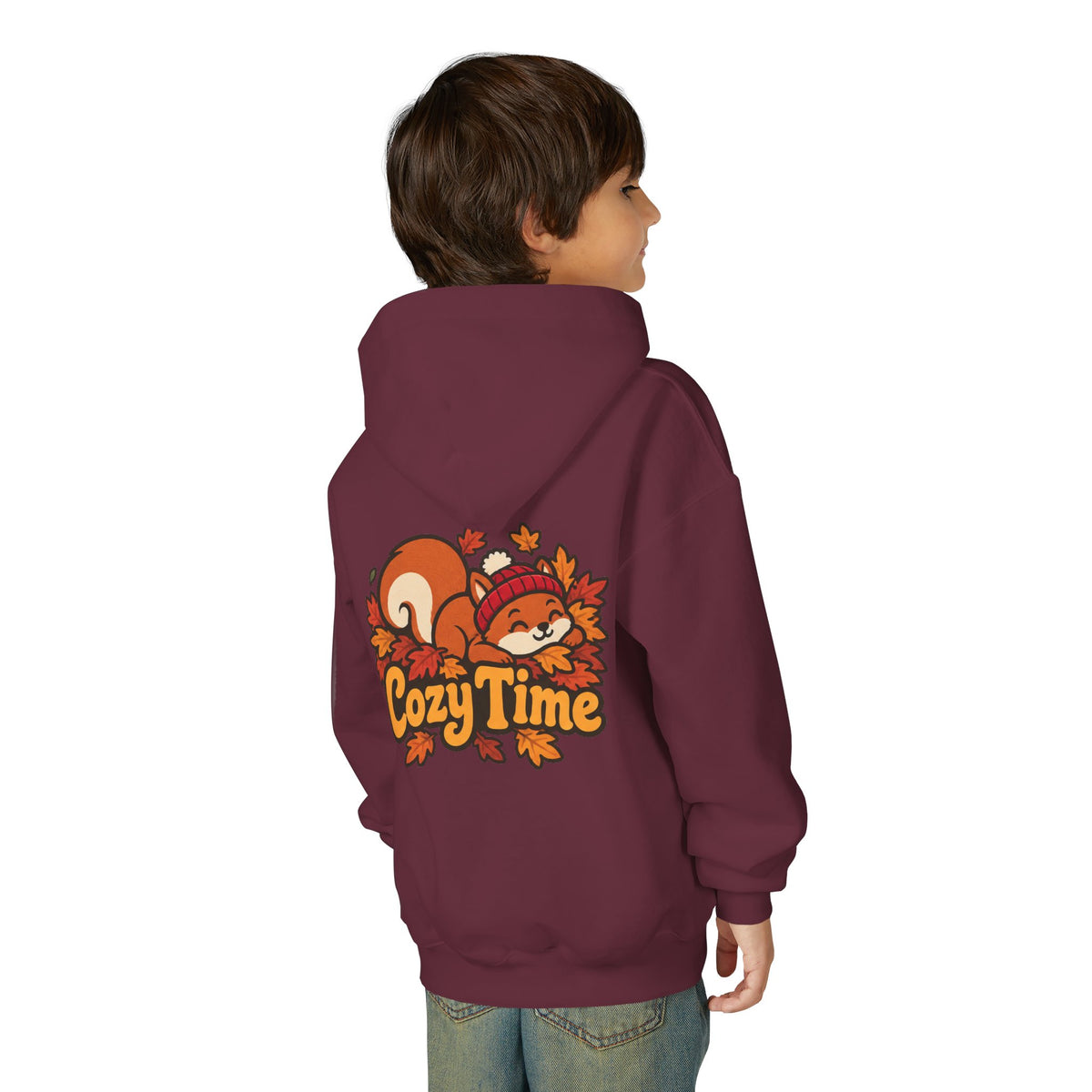 Cozy Time – Cute Squirrel Autumn Kids T-Shirt