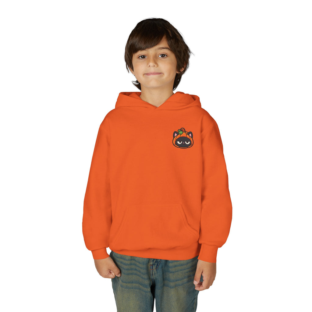 Unimpressed Halloween Cat - Pumpkin Hoodie