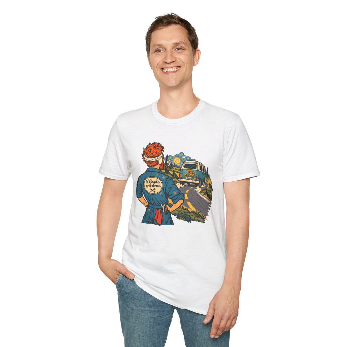 Original Van Gogh or Van Go – Funny Art Mechanic Graphic T-Shirt