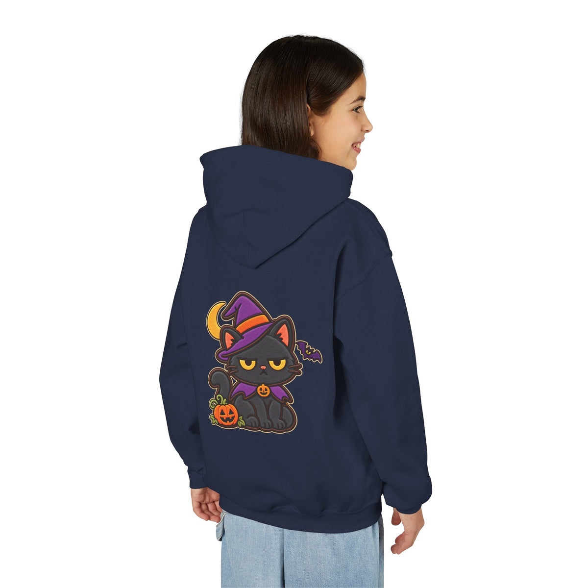Unimpressed Halloween Cat - Witch Hoodie