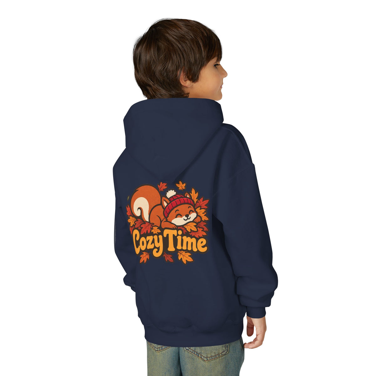 Cozy Time – Cute Squirrel Autumn Kids T-Shirt