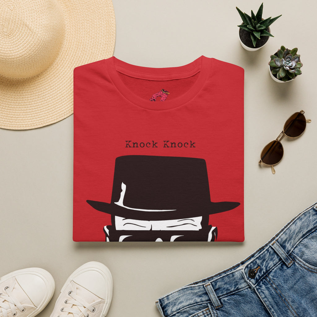 Knock Knock — Funny Crime Drama Parody T-Shirt