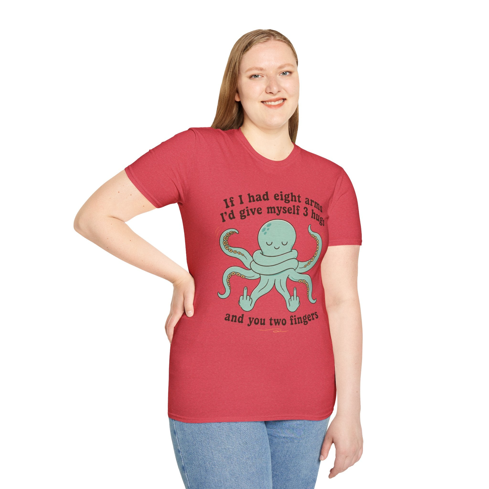 3 Hugs 2 Fingers - Sassy Octopus T-Shirt