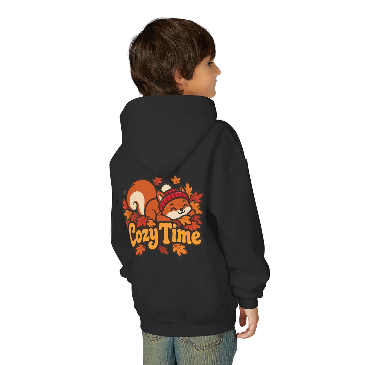 Cozy Time – Cute Squirrel Autumn Kids T-Shirt