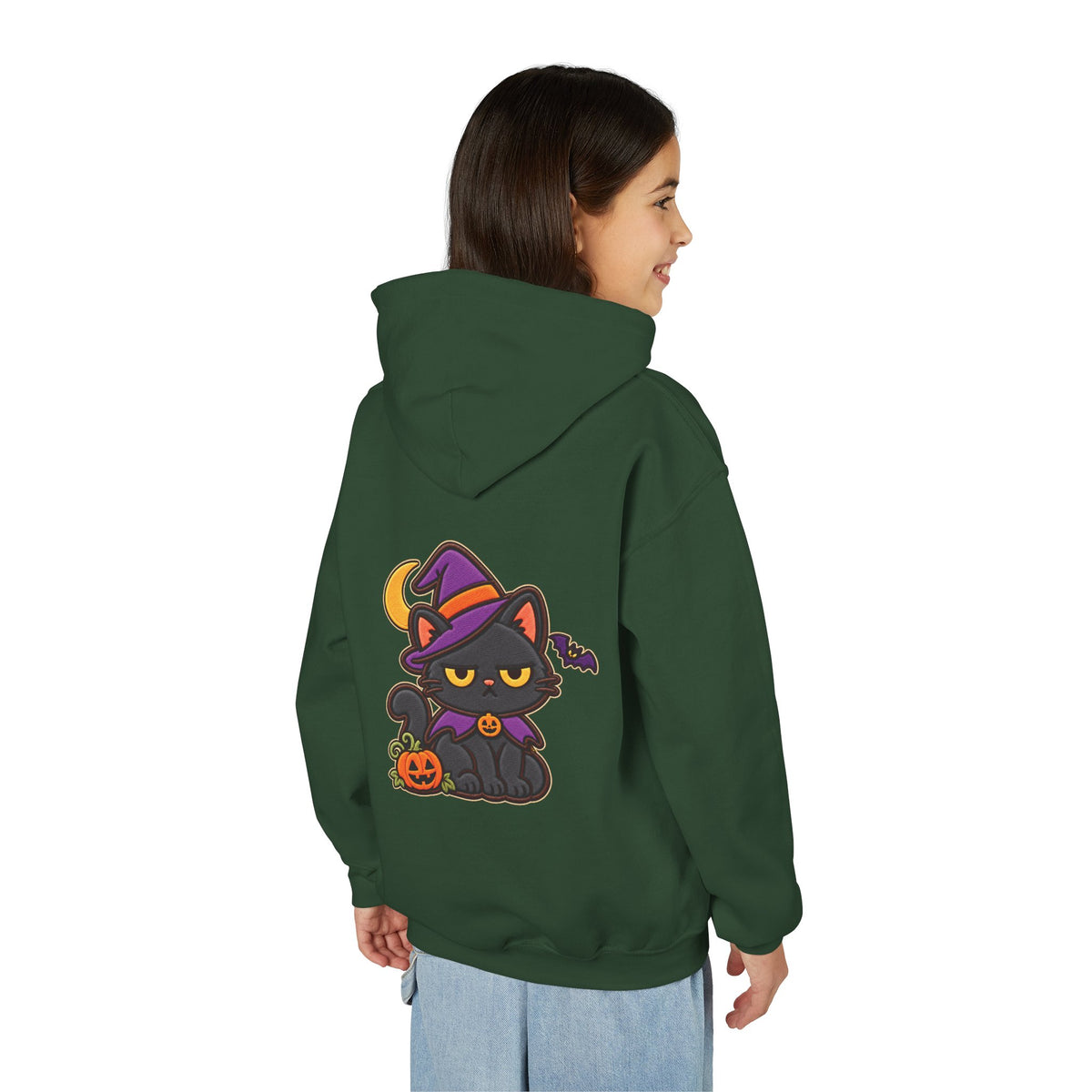 Unimpressed Halloween Cat - Witch Hoodie