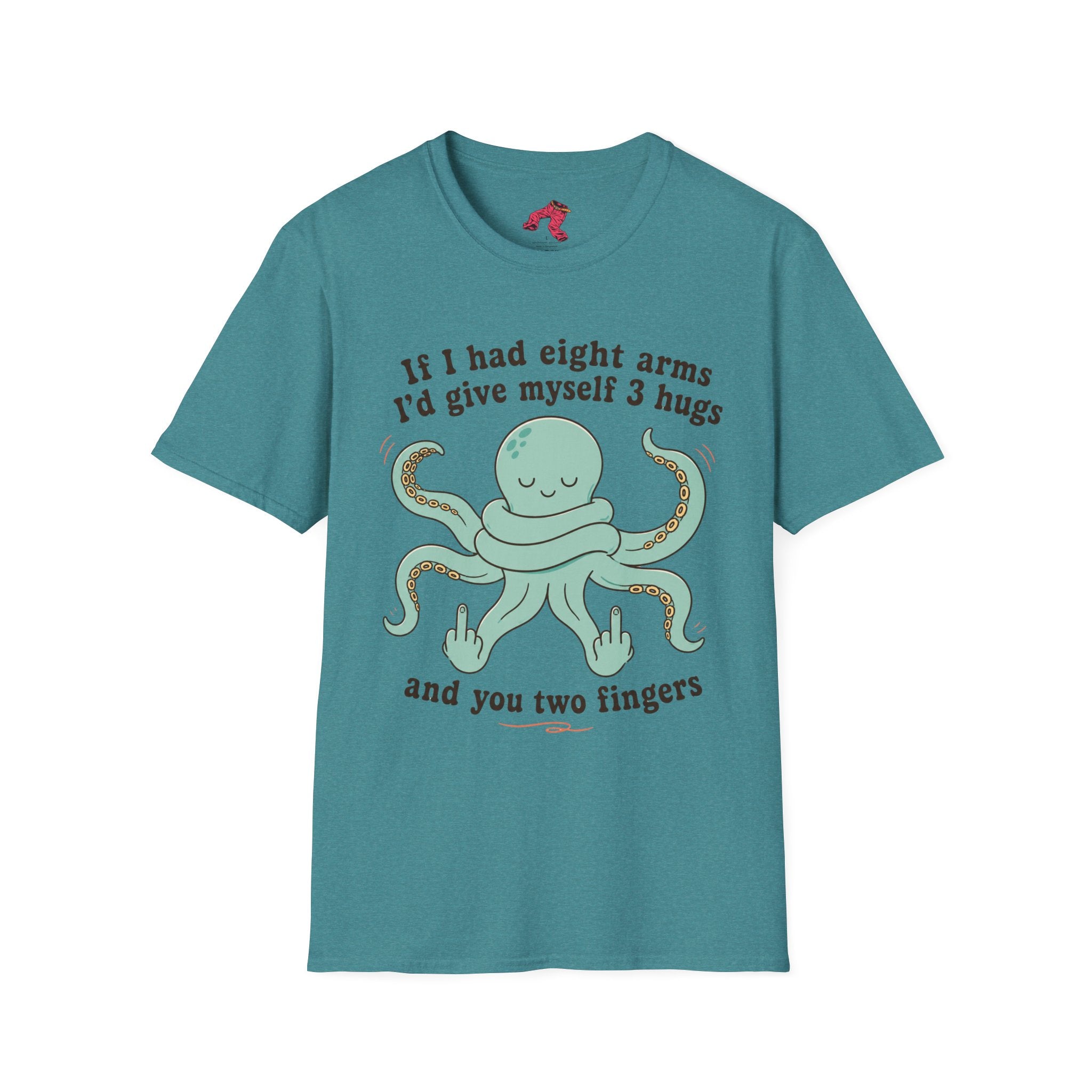 3 Hugs 2 Fingers - Sassy Octopus T-Shirt
