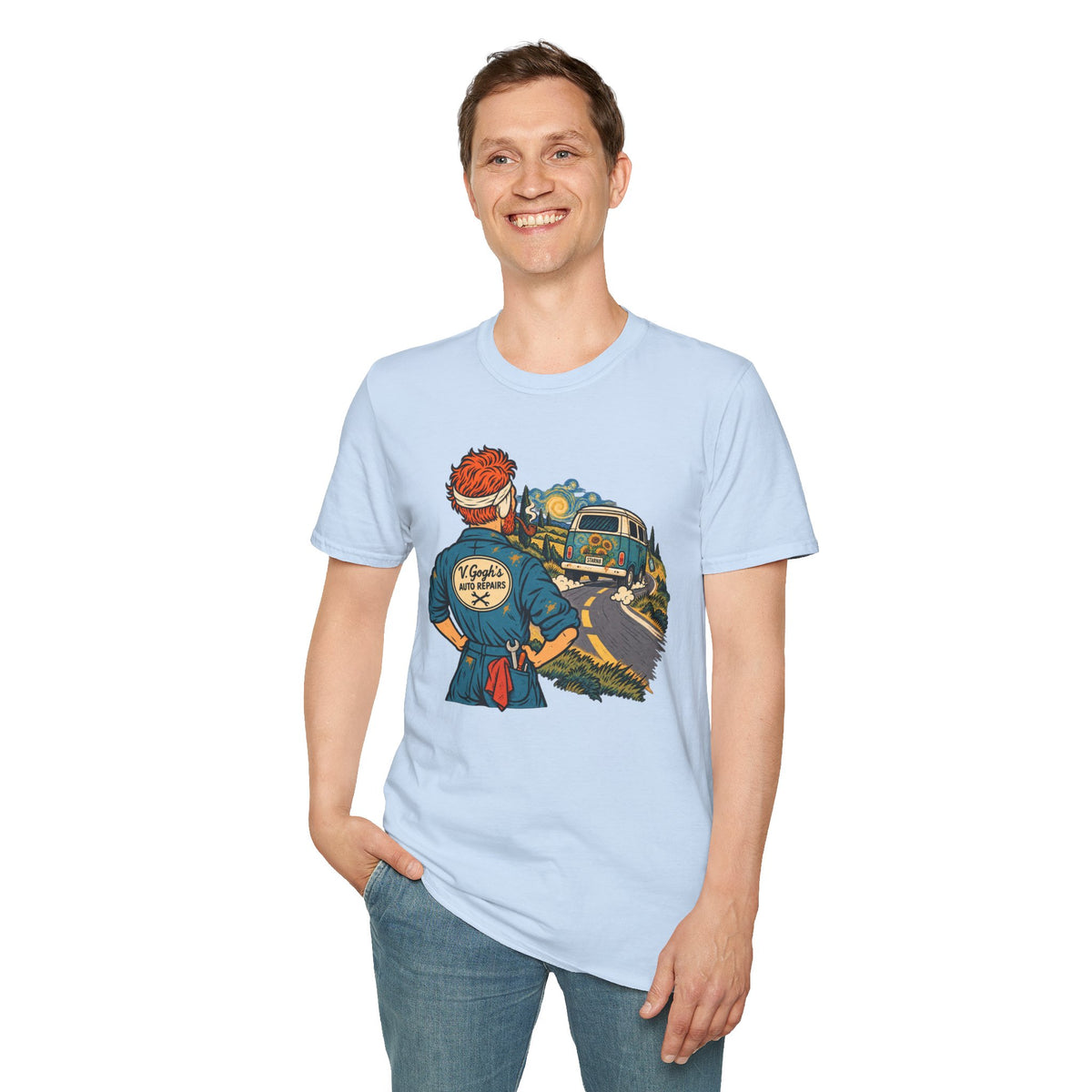Original Van Gogh or Van Go – Funny Art Mechanic Graphic T-Shirt