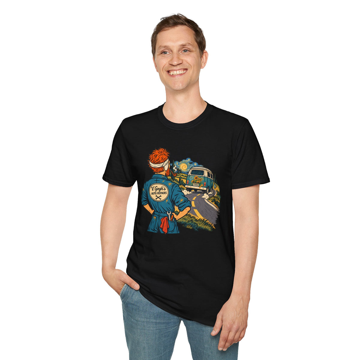 Original Van Gogh or Van Go – Funny Art Mechanic Graphic T-Shirt