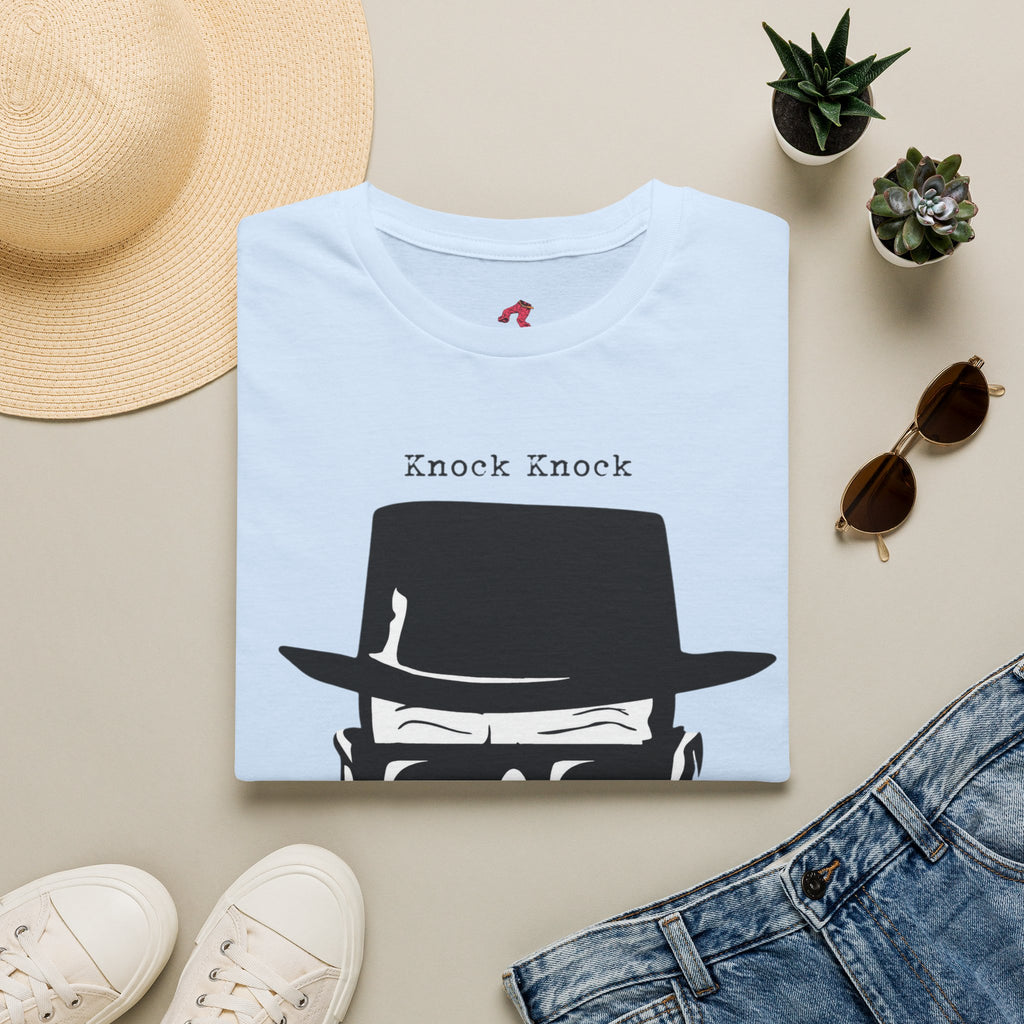 Knock Knock — Funny Crime Drama Parody T-Shirt