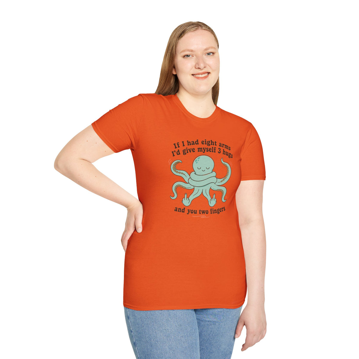 3 Hugs 2 Fingers - Sassy Octopus T-Shirt