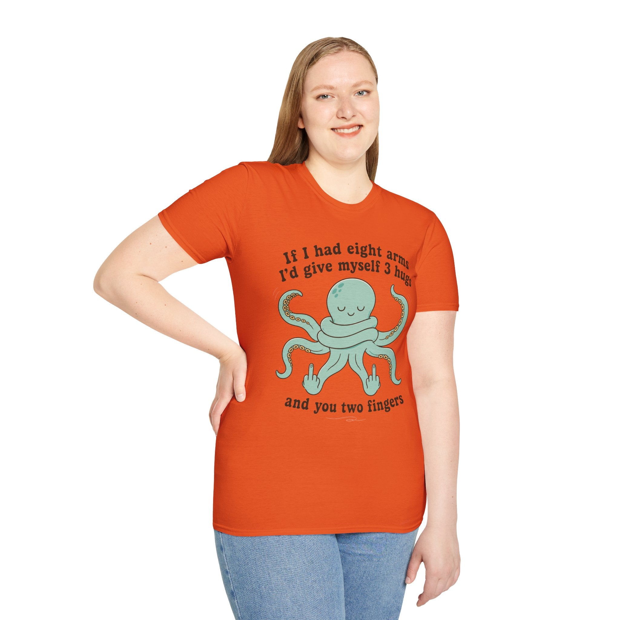 3 Hugs 2 Fingers - Sassy Octopus T-Shirt