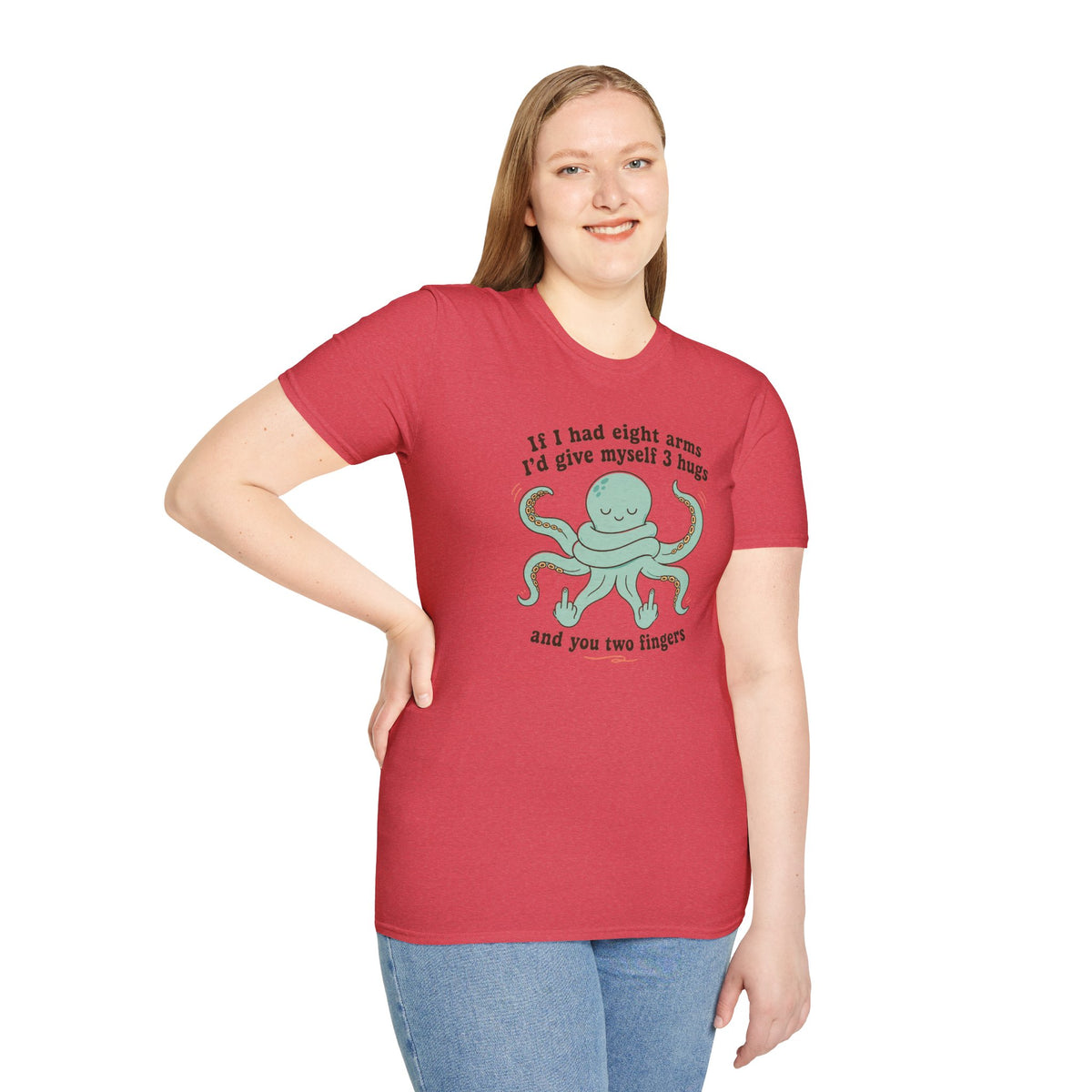 3 Hugs 2 Fingers - Sassy Octopus T-Shirt