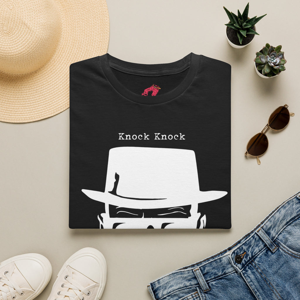 Knock Knock — Funny Crime Drama Parody T-Shirt