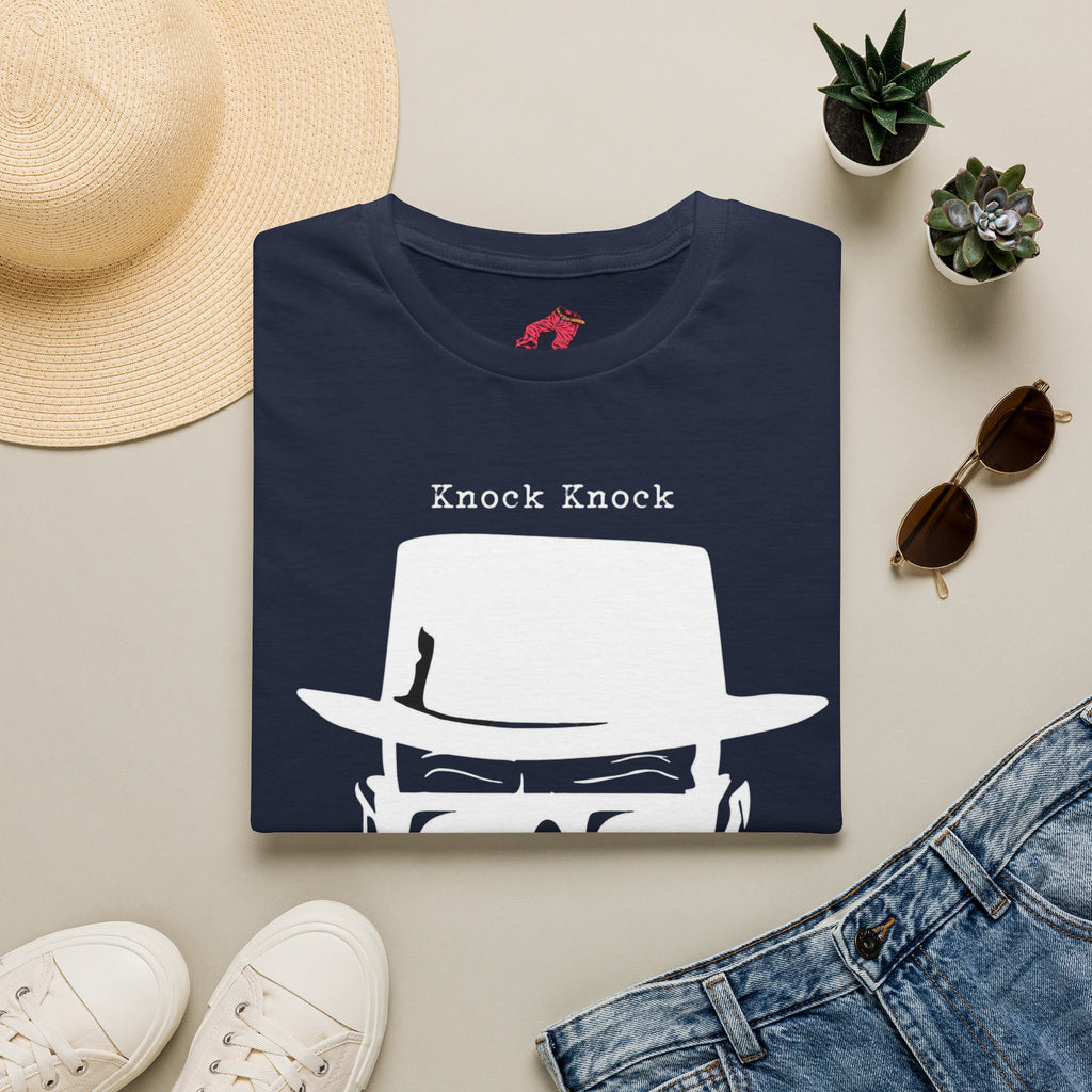 Knock Knock — Funny Crime Drama Parody T-Shirt