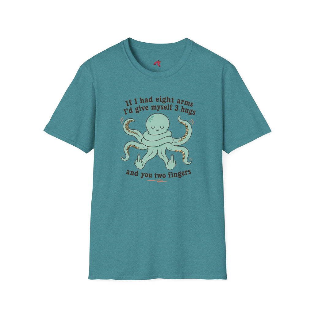 3 Hugs 2 Fingers - Sassy Octopus T-Shirt