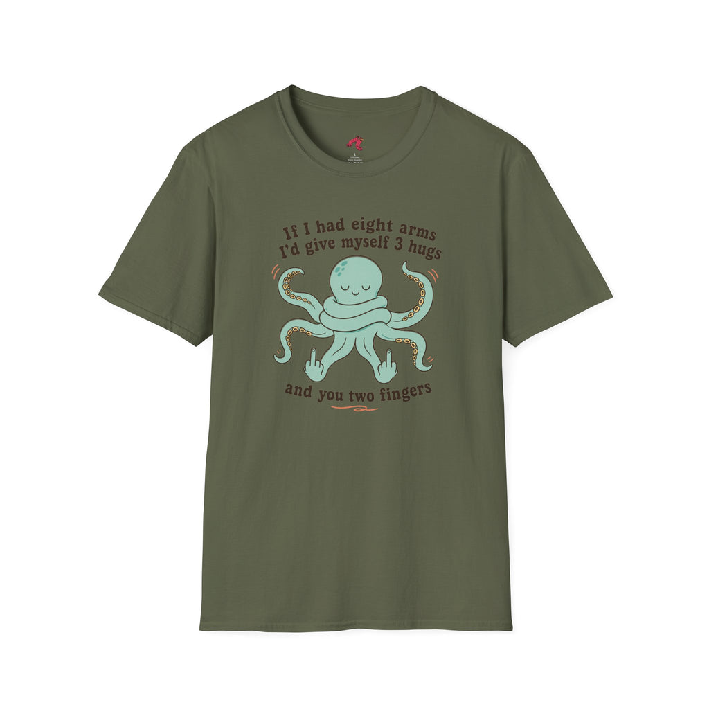 3 Hugs 2 Fingers - Sassy Octopus T-Shirt