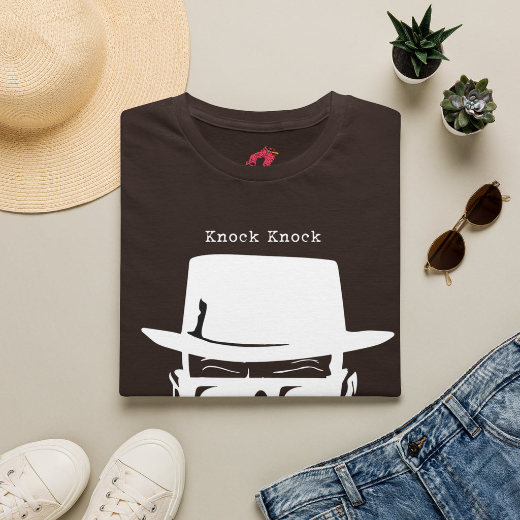 Knock Knock — Funny Crime Drama Parody T-Shirt