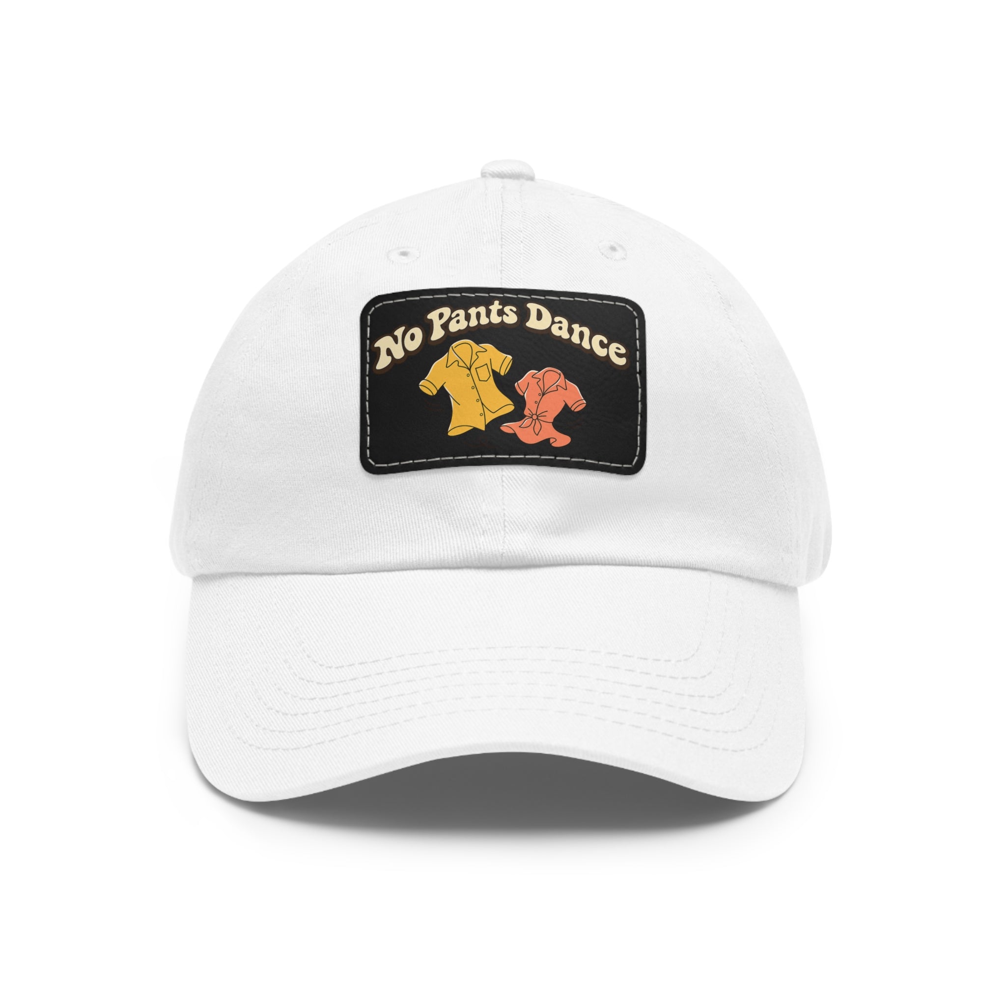 No Pants Dance — Leather Patch Baseball Cap