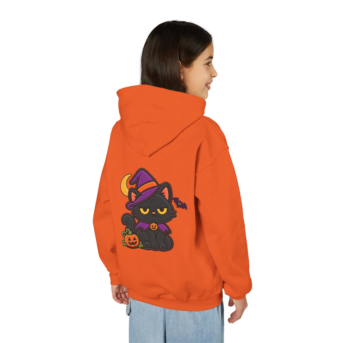 Unimpressed Halloween Cat - Witch Hoodie